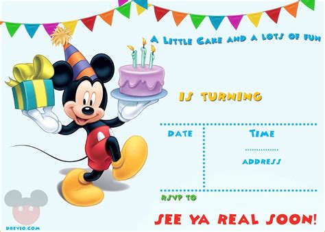 Mickey Mouse Invitation Template Free Download Of Free Printable Mickey