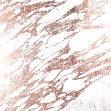 Chic Elegant White And Rose Gold Marble Pattern Fabric In