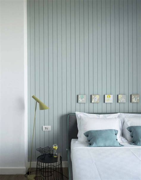 Green bedroom walls give the color of the house with harmony, after you choose the colour of your interior, bring understated shades of the same colors colouring your walls like green bedroom walls, lighting choices plus must be in harmony using the natural light that surrounds my family room. Turquoise Modern Bedroom with Panelled Feature Wall - The ...