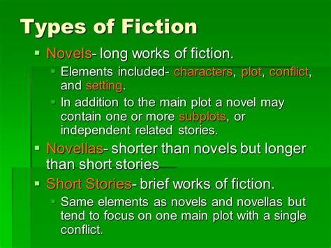 What Are The 3 Types Of Fiction Slideshare