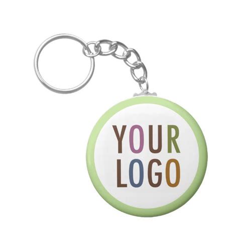 Round Promotional Keychain Company Logo No Minimum