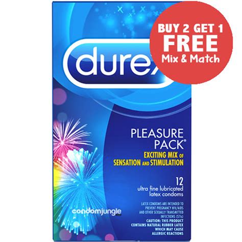 Durex Pleasure Pack Condoms Performax Intense Extra Sensitive Tropical