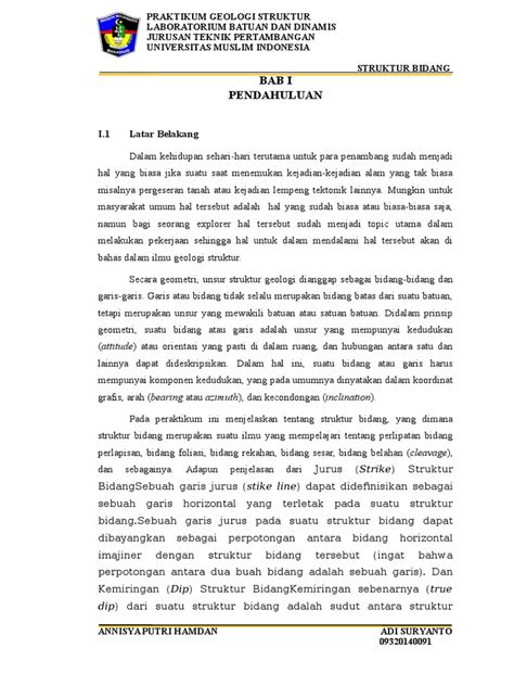 Laporan Struktur Bidang Pdf