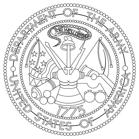 Army Seal Black And White