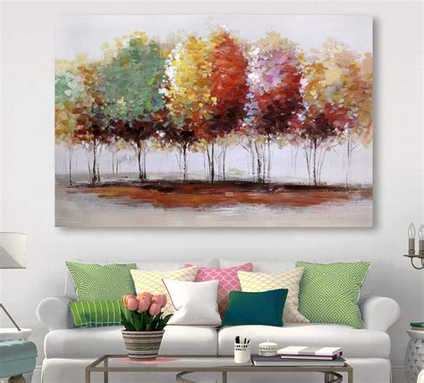Tree Canvas Prints Wall Art For Home Decor Large Colorful