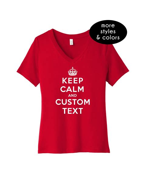 Custom Keep Calm Shirt Keep Calm Carry On Shirt Custom Text Etsy In