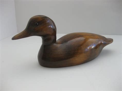 Hand Made Decorative Wood Duck Decoy Signed By Artist Etsy