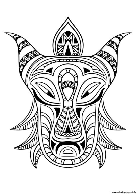 African animals printable book for early readers a short, printable book about african animal early readers. African Mask Coloring Page - Coloring Home