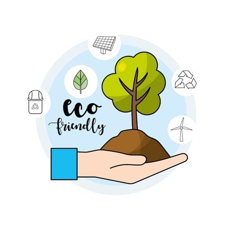 Mano Con árbol Y Tierra Para Cuidar El Medio Ambiente Vector Premium