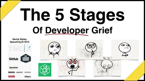 Denial, anger, bargaining, depression, and finally acceptance.﻿﻿ The 5 Stages of Developer Grief: SpaceCityJS 2015 Keynote ...