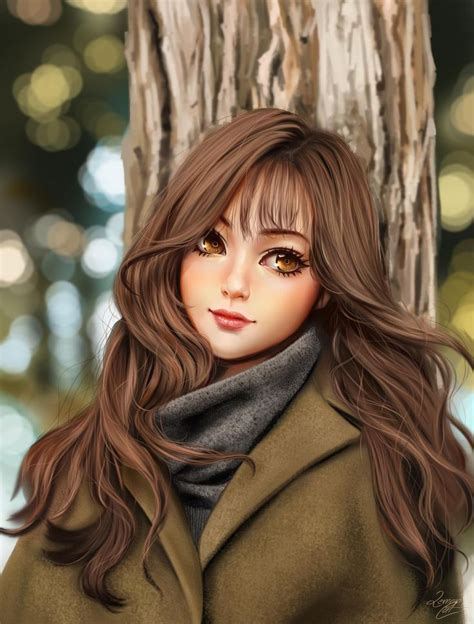 Korean Girl By Yellowlemoncat On Deviantart Digital Art Girl Cute