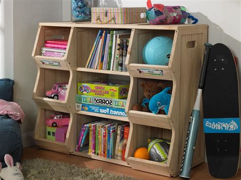 Toy And Book Storage Grey White 6 Cube Kids Toygames Storage Unit