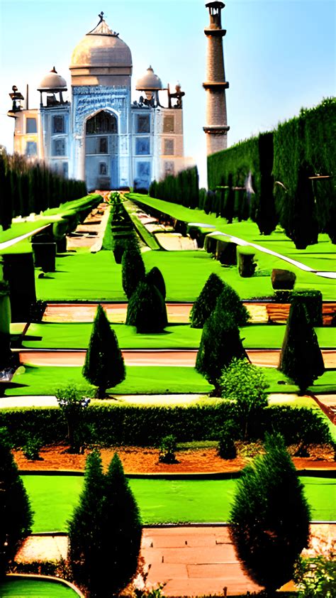 Taj Mahal Garden Photograph · Creative Fabrica