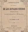 Portada de la edición original de la Constitución de 1857. | Download ...