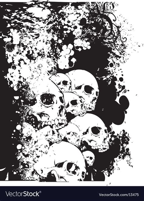 Wall Skulls Royalty Free Vector Image Vectorstock