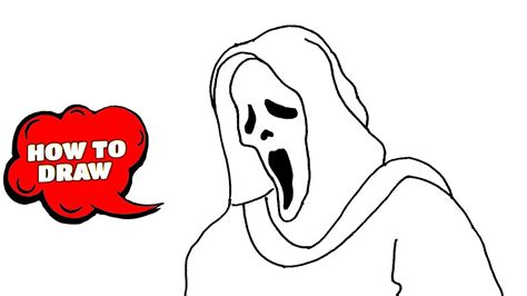 How To Draw A Ghost Face Ghost Drawing Easy Youtube