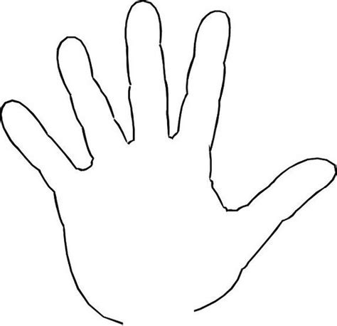 Hand Outline Template Printable Clipart Best