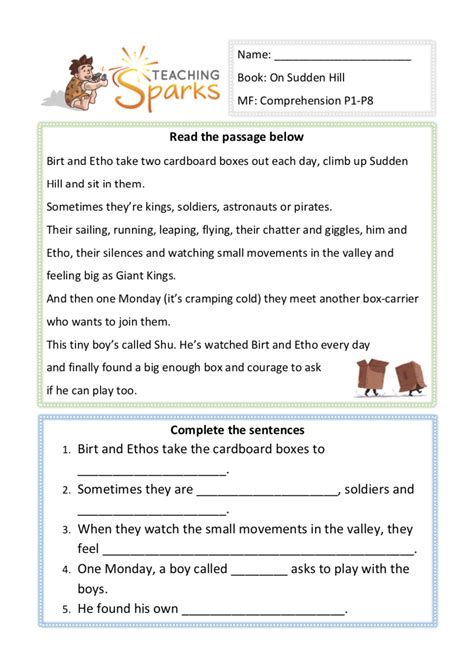 On Sudden Hill Teaching Resources For Ks1 Reading Year 1 Year 2