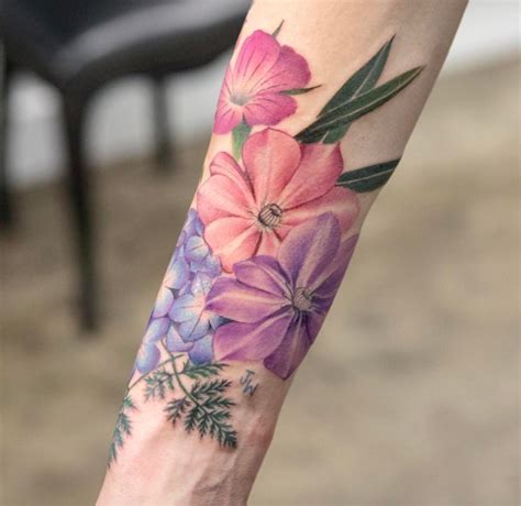 Poisonous Bouquet Tattoo Inkstylemag Realistic Flower Tattoo