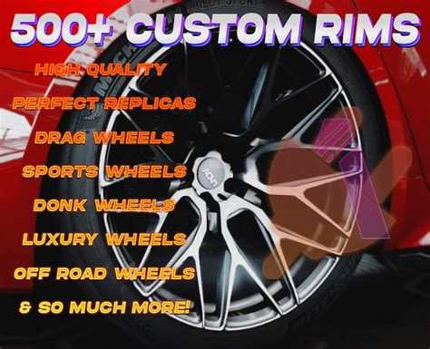 Gta V Wheels Pack 500 Custom Rims Fivem Ready High Quality 37gb