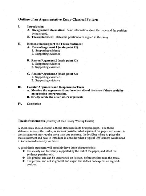 10+ argumentative essay outline templates