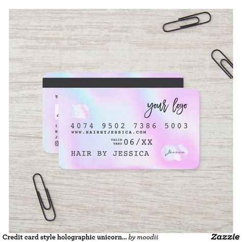 The credit card font has been downloaded 81,551 times. Credit card style holographic unicorn rainbow pink | Zazzle.com | Credit card logo, Pink credit ...