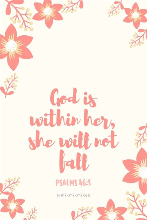 God Is Within Her She Will Not Fall Psalms 46 5 Pink Wallpaper Lock