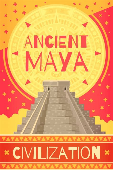 Maya Flat Poster Vector Free Download