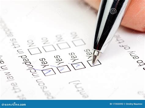 Answering Survey Stock Image Image Of Checkmark Decisions 17355593