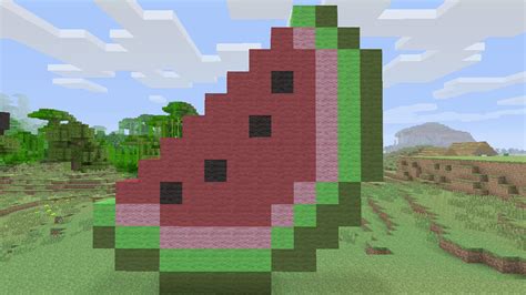 Minecraft Tutorials Watermelon Pixel Art Youtube