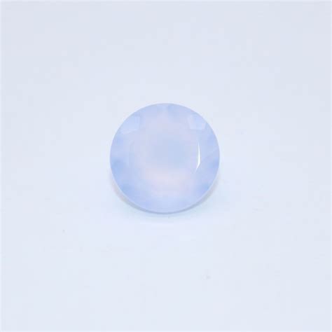 Natural Chalcedony Round Faceted Stone My Earth Stone