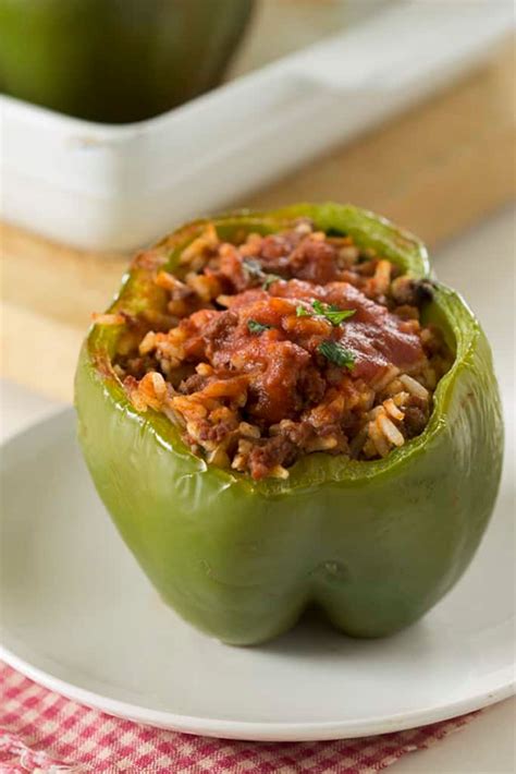 Classic Stuffed Bell Peppers Recipe Stuffed Peppers Clean Food