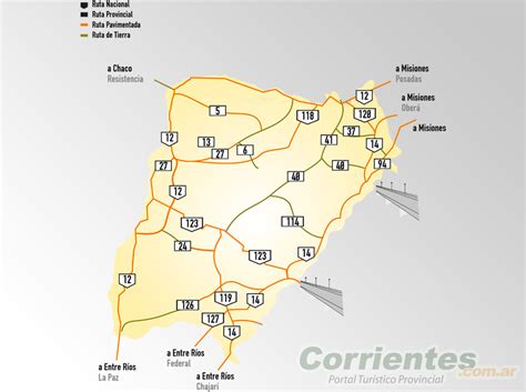 Rutas Y Accesos A Corrientes Mapas Y Planos