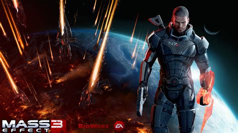 Photos Shepard Mass Effect 3 Armor Pistol Man Fantasy Vdeo 2560x1440