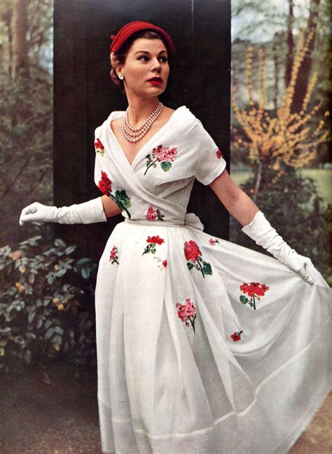 Vintagefashionandbeauty Dress Designed By Christian Dior 1953 ♥