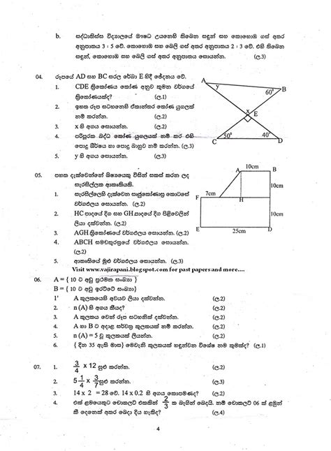 Mathematics Grade 11 Past Papers