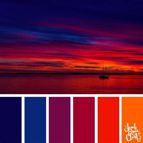 Color Inspiration Sunset Color Palette Orange Color Palettes Color My