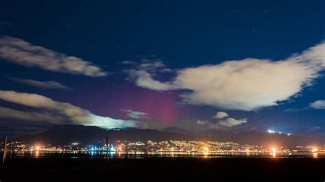 Northern Lights Over The North Shore Mountains Wednesday Night Around