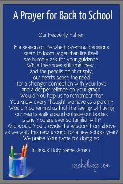 Prayer Back To School Prayer School Prayer Prayers