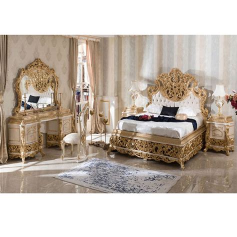Royal Marquetry Canopy Bed Bedroom Furniture Luxury French Four Poster
