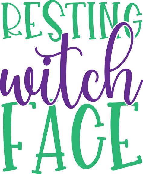 Free Resting Witch Face Svg Cut File Craftables