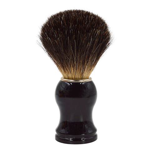 Badger Shaving Brush Black Glossy Handle Traditional Shave