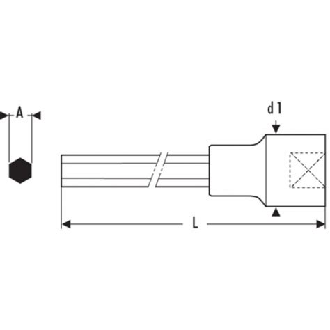 Douille Tournevis 1 2 Embout Long Pour Vis 6 Pans Creux 5mm E031913