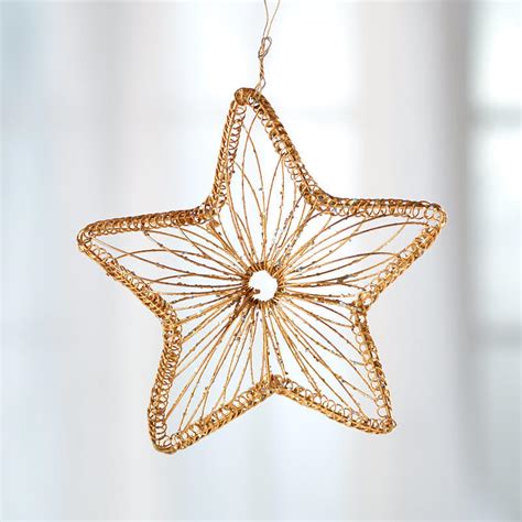 Gold Wire Star Ornament Christmas Ornaments Christmas And Winter