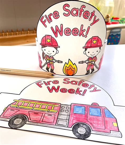 Fire Safety Week Crowns Ms Stephanies Preschool