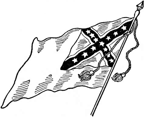 Black and white images free download. Confederate National Flag - No. 2 | ClipArt ETC