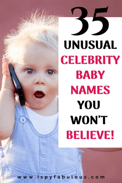 35 Weird Celebrity Baby Names You Wont Believe I Spy Fabulous