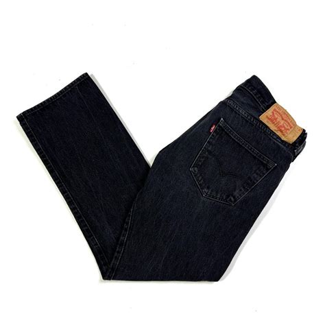 Levis 501 Straight Leg Jeans Black W34 Tmc Vintage Clothing