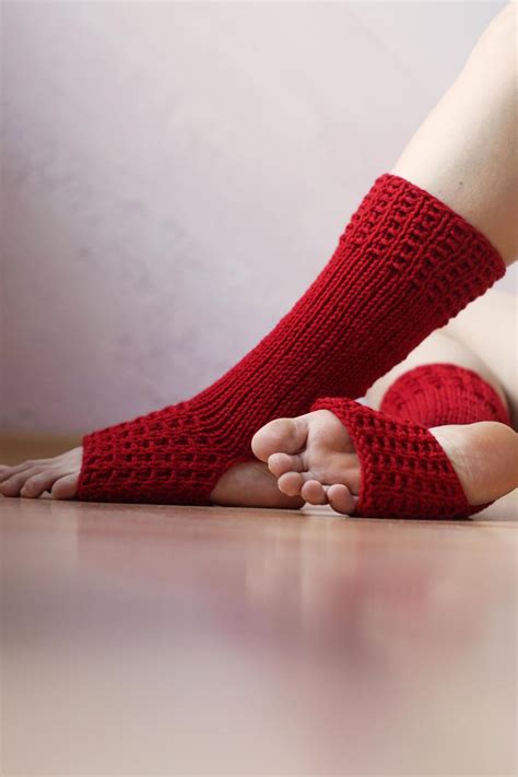 Red Leg Warmers Yoga Socks Barefoot Socks Yoga Leg Warmers Etsy In