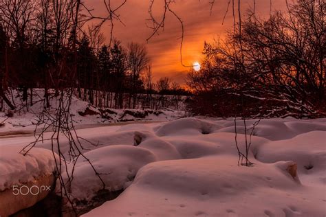 Snowy Sunset Toronto Ontario By Marvin Ramos Snow I Love